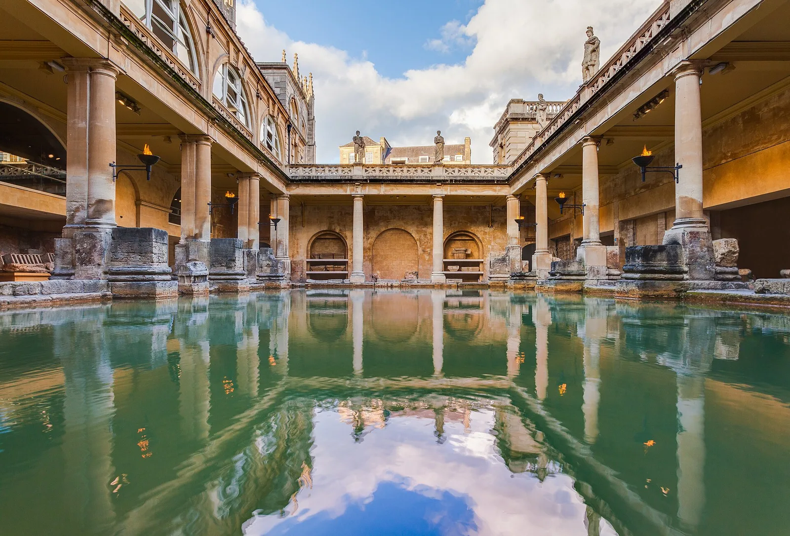 The Great Bath at the Roman Baths in Bath