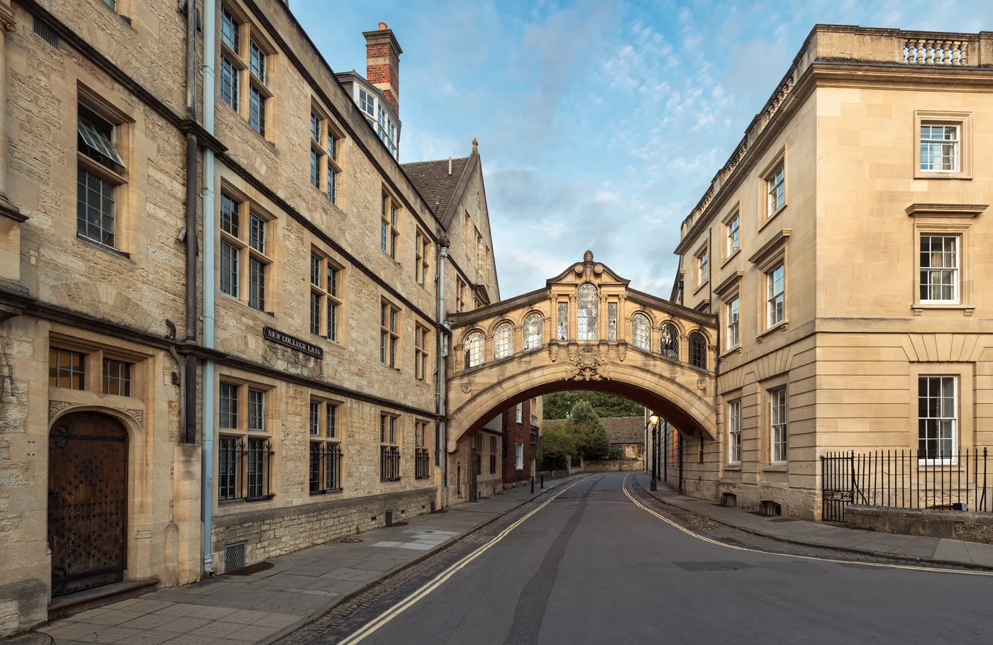 Hertford Bridge, known as the Bridge of Sighs, spanning New College Lane in Oxford
